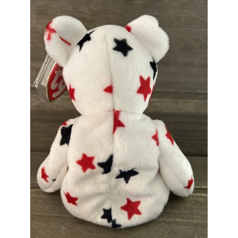 Ty Beanie Baby Glory the Bear 1998 Patriotic American Flag Stars Plush Toy